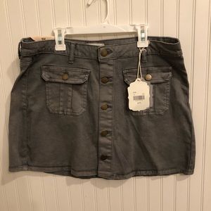 Altar’d State Grey Denim Skirt